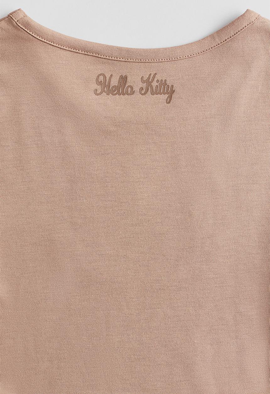 H&M - Long-sleeved jersey top - beige hello kitty