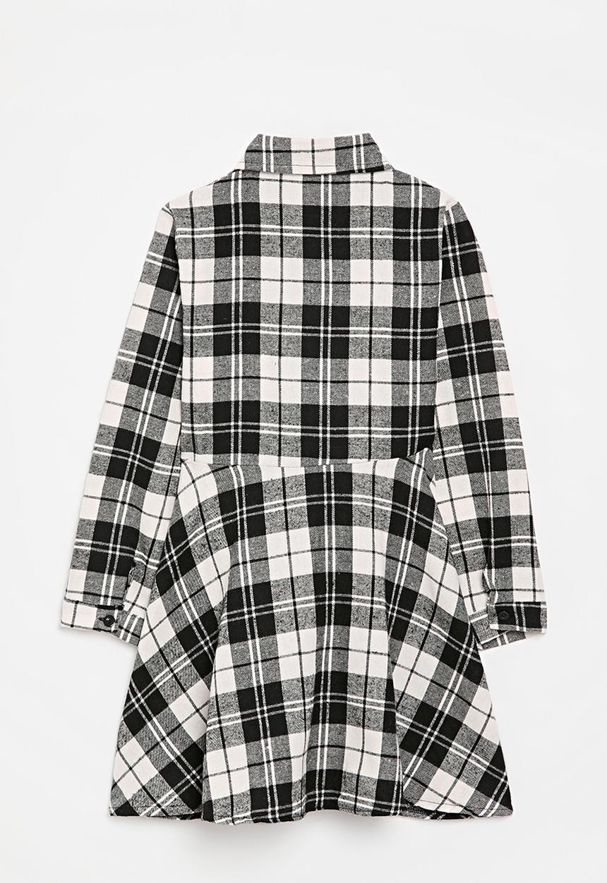 Pop Candy - Check dress-black & white