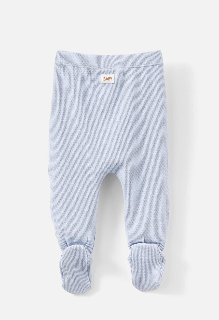Cotton On - Organic pointelle footed legging - periwinkle