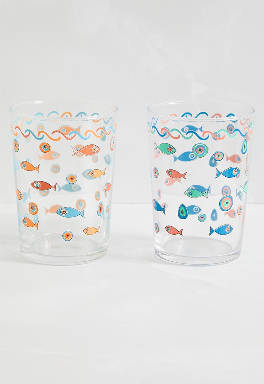 Excellent Houseware - Drinking glass set of 2 - multi