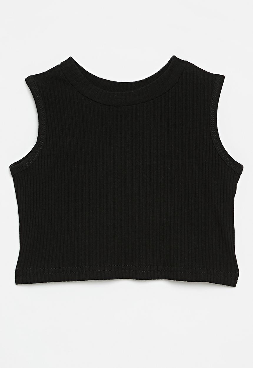 Pop Candy - Cropped vest-black