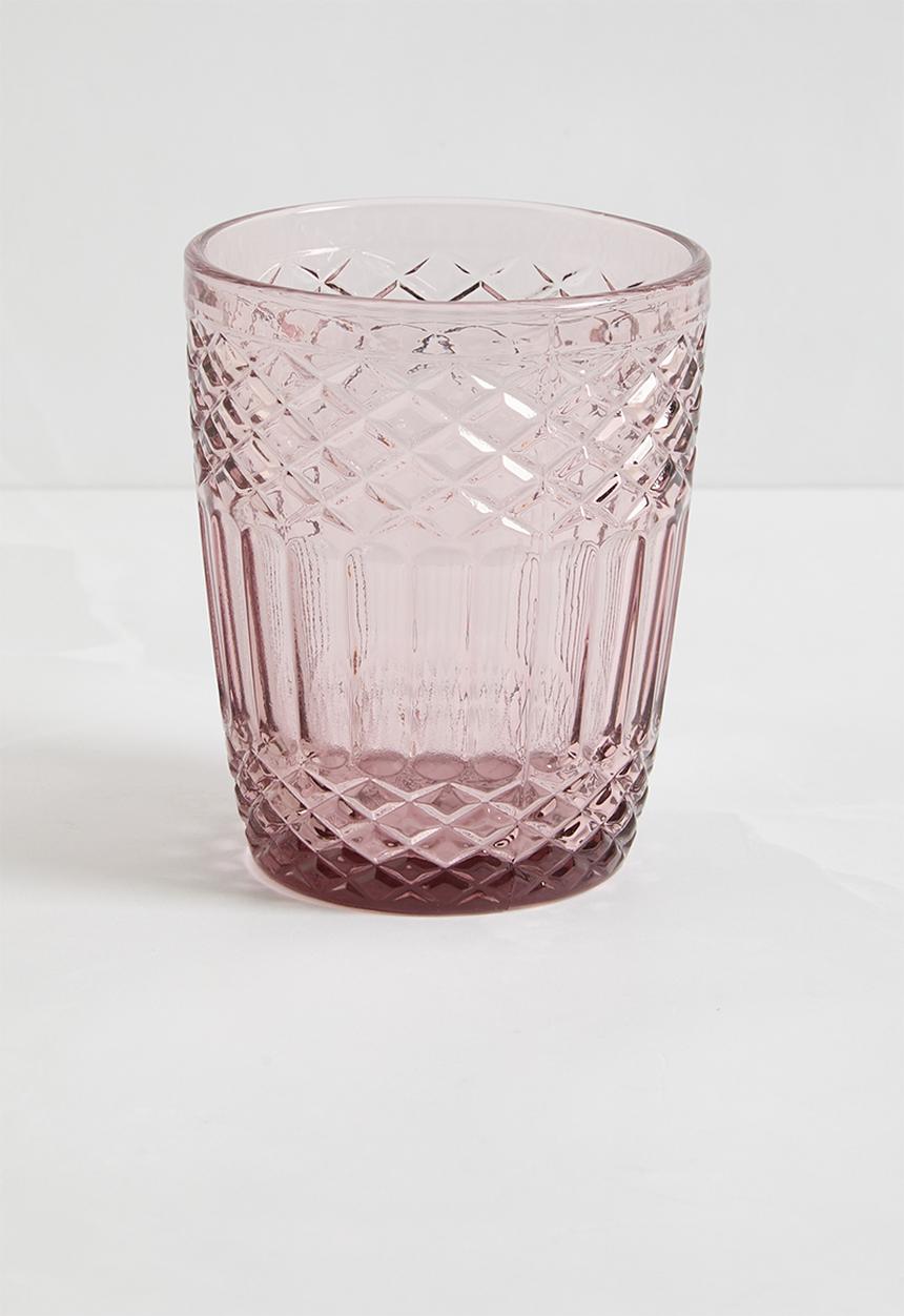 Excellent Houseware - Drinking glass blush set of 6 - grey