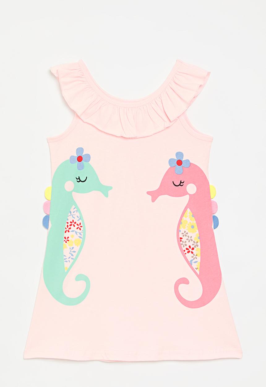 Pop Candy - Printed dress- orange