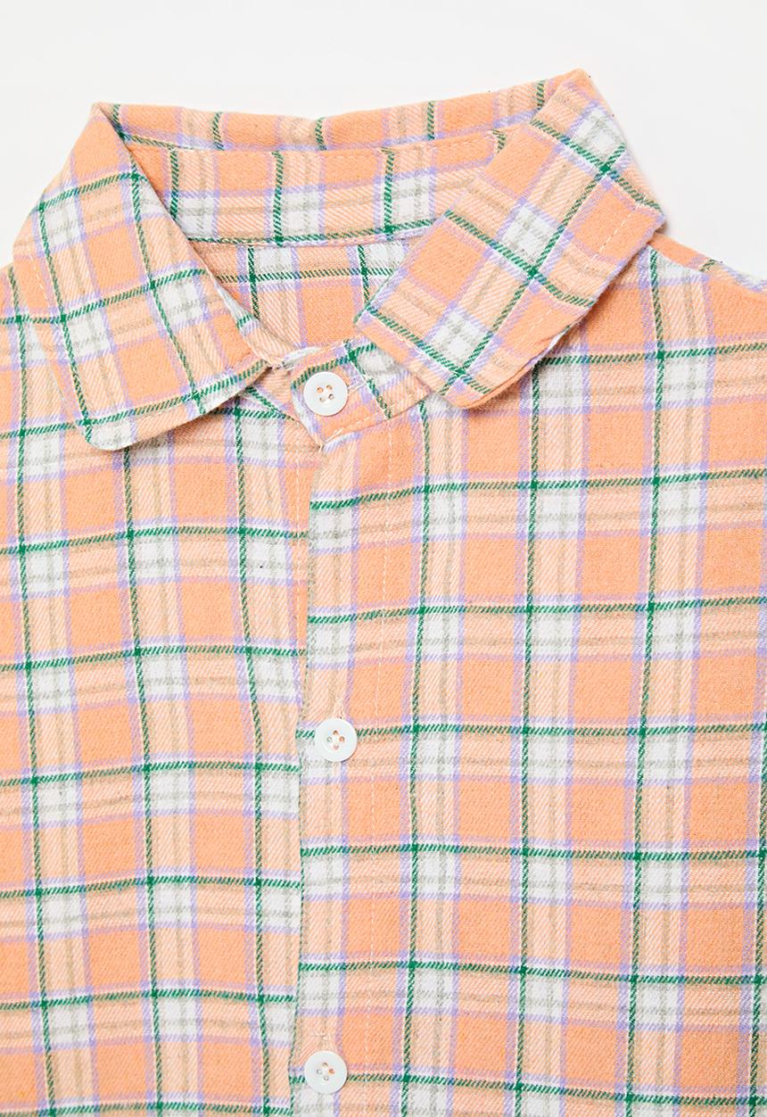 Pop Candy - Check shirt -orange 
