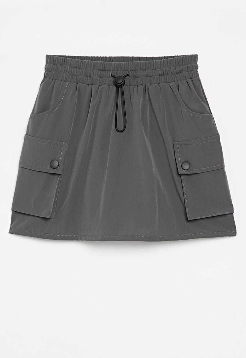 Pop Candy - Utility skirt - charcoal grey