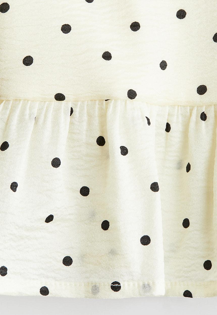 H&M - Peplum blouse - light yellow spotted