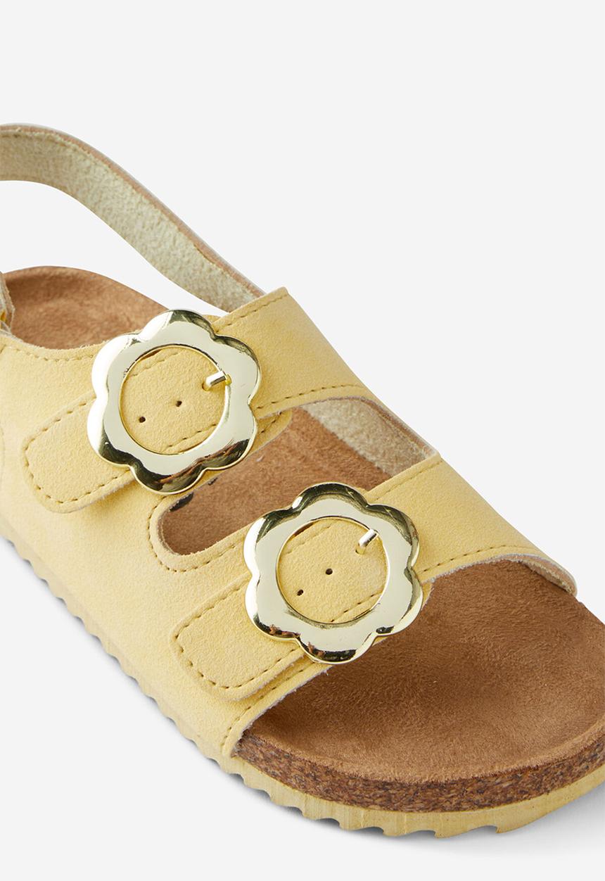 Cotton On - Theo sandal - lemon squash/flower buckle