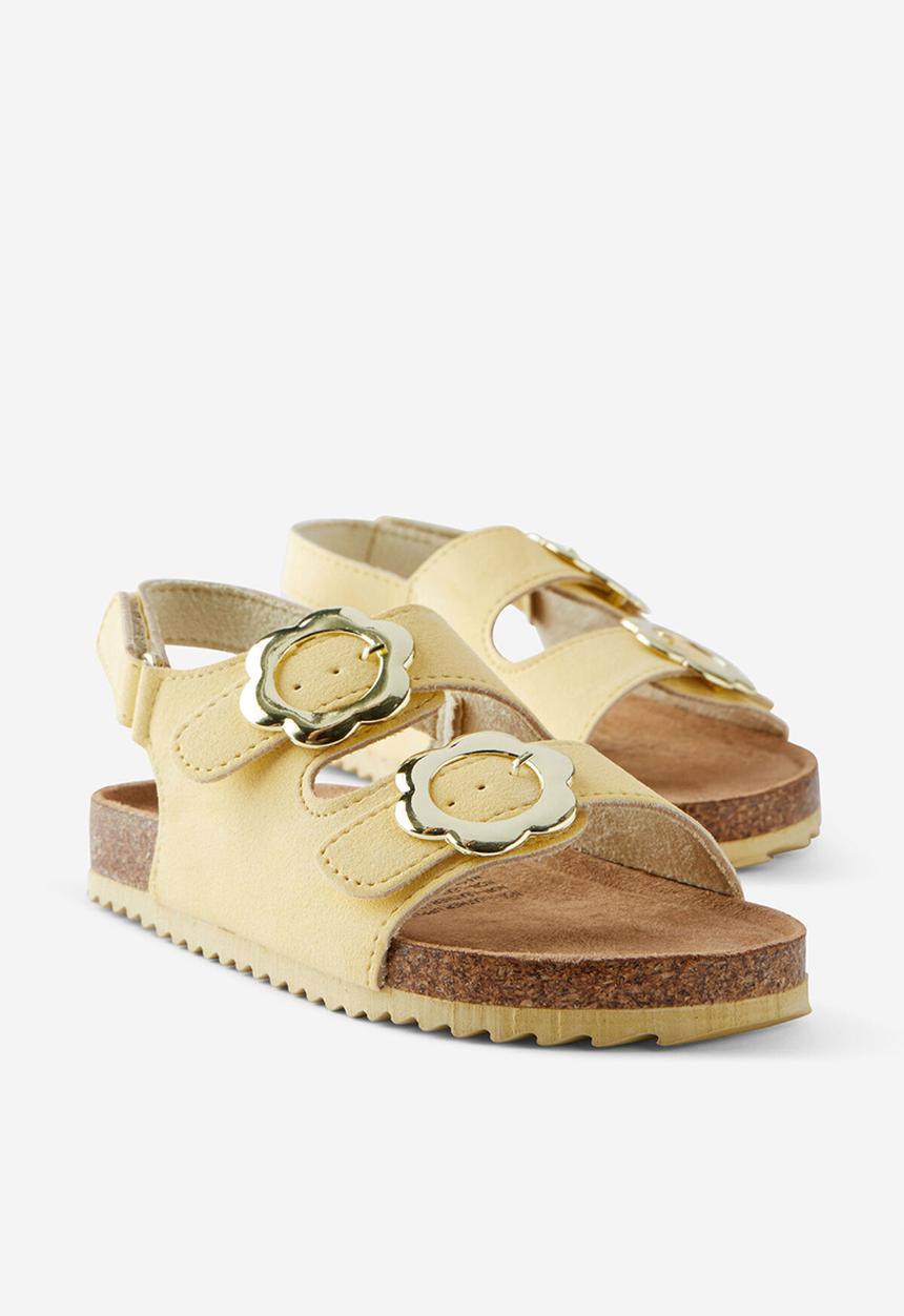 Cotton On - Theo sandal - lemon squash/flower buckle