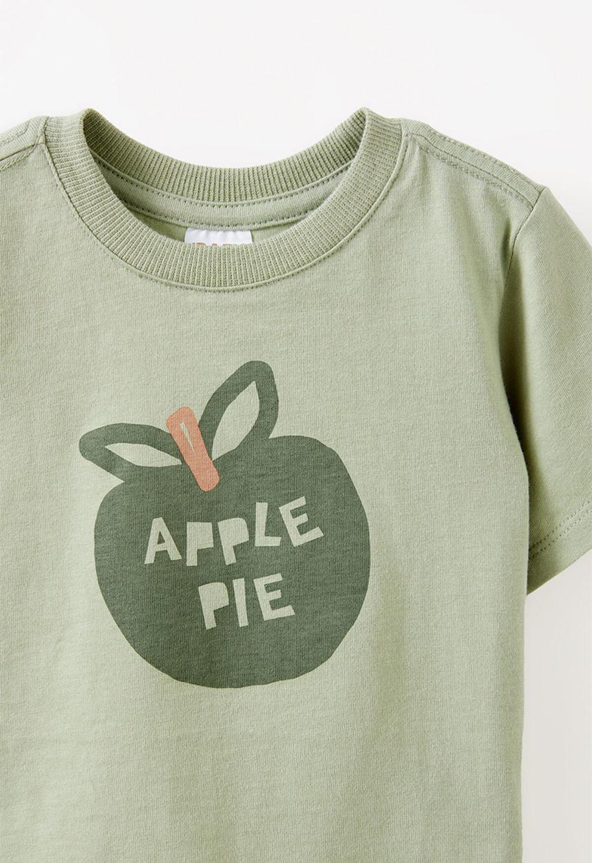 Cotton On - Jamie short sleeve graphic print tee - deep sage/apple pie