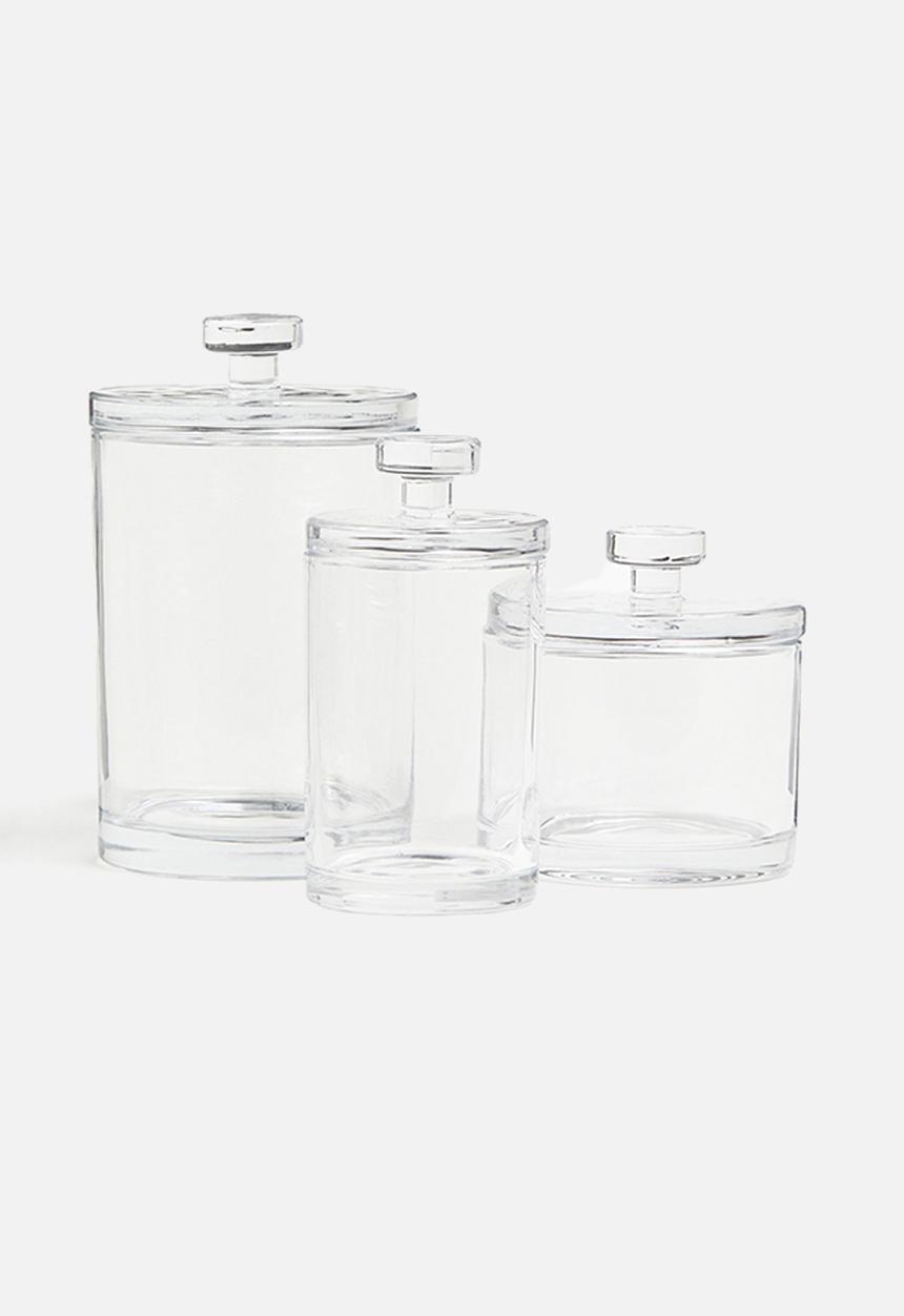 H&M - Glass jar with a lid - transparent