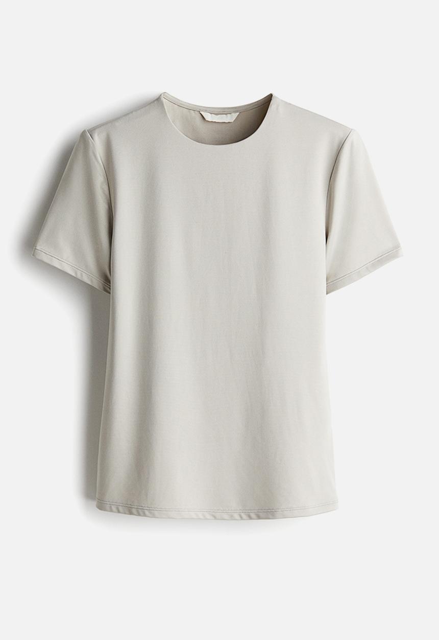 H&M - Fitted top - light greige