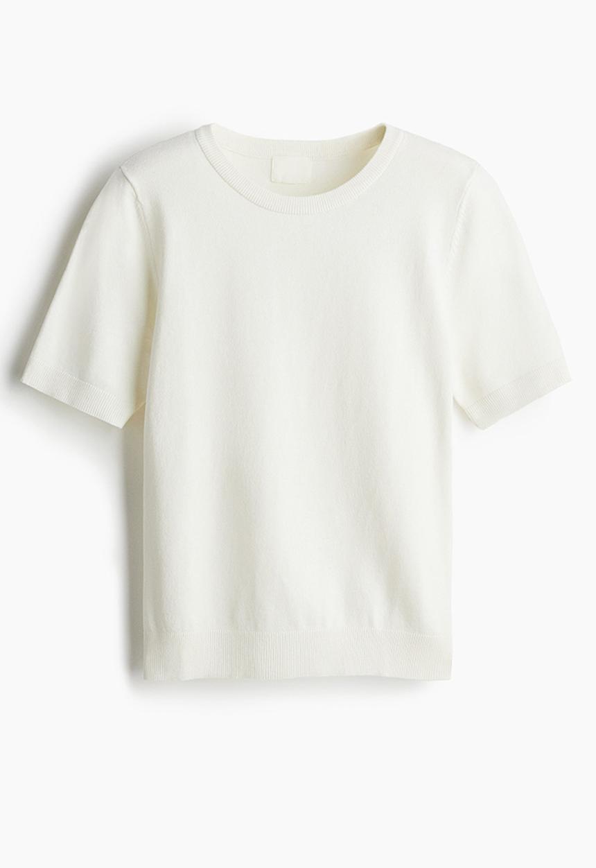 H&M - Fine-knit top - white