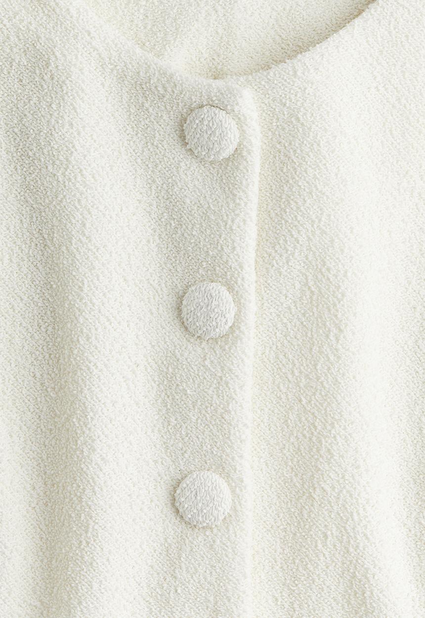 H&M - Waisted cardigan - white
