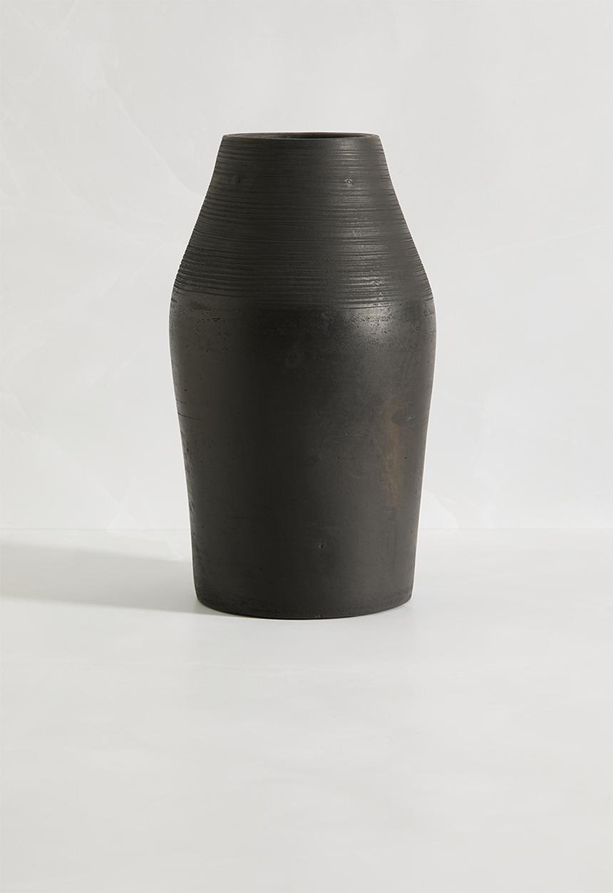 Sixth Floor - Black Terracotta Vase