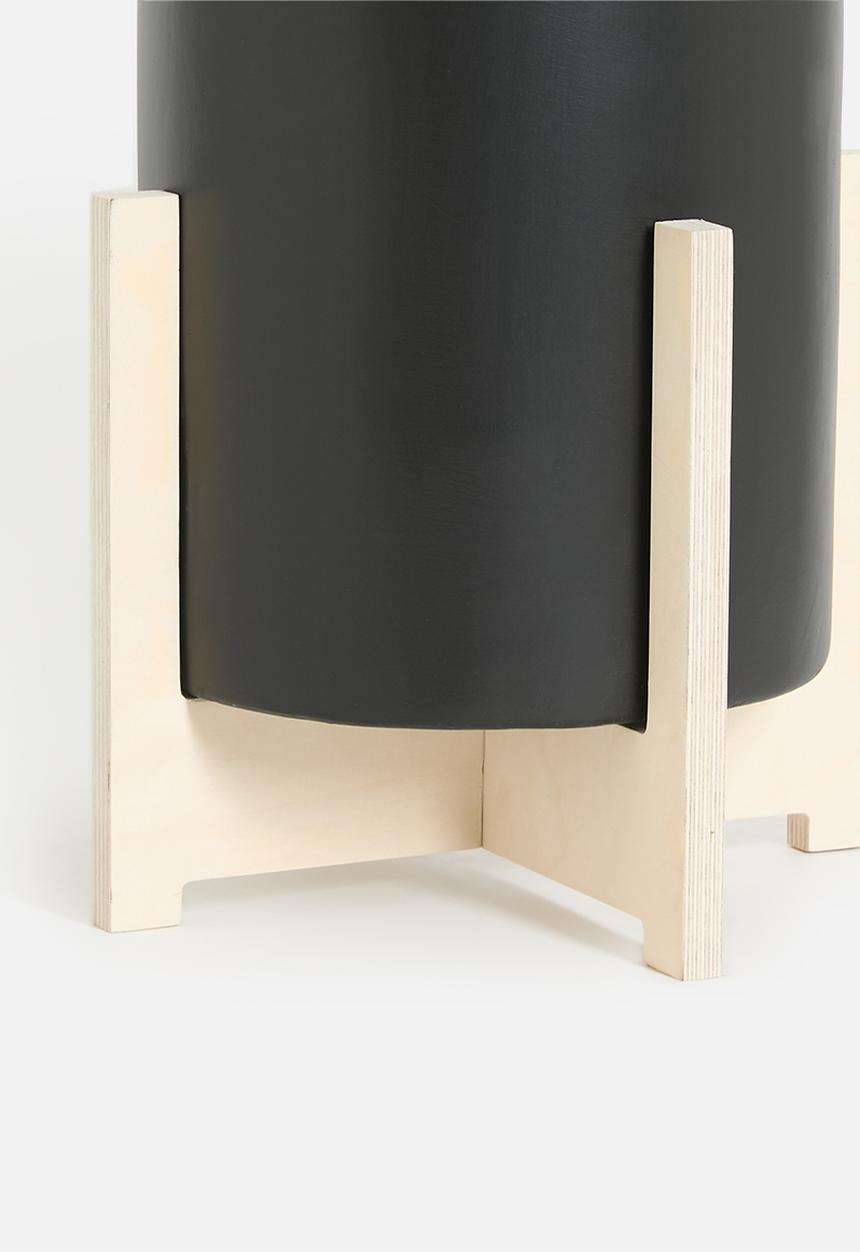 Native Decor - Congo planter - black