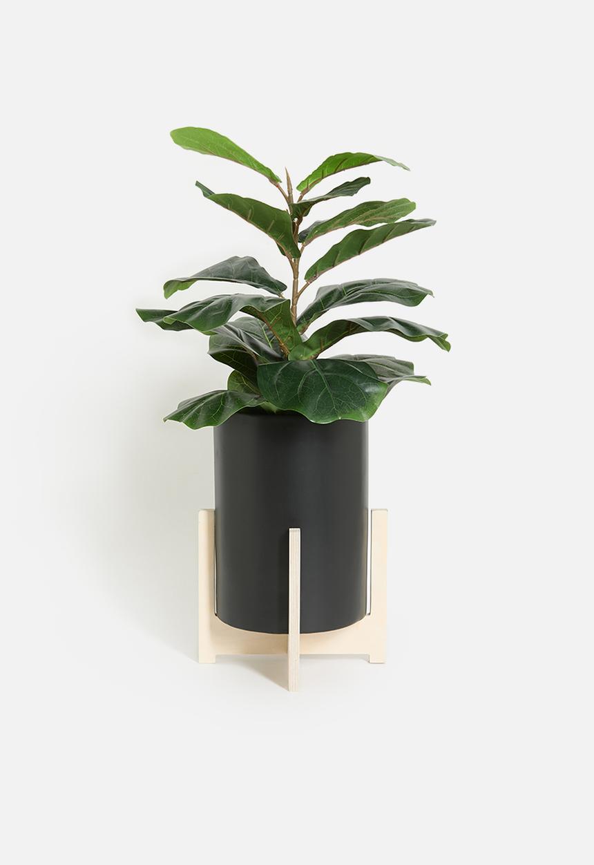Native Decor - Congo planter - black
