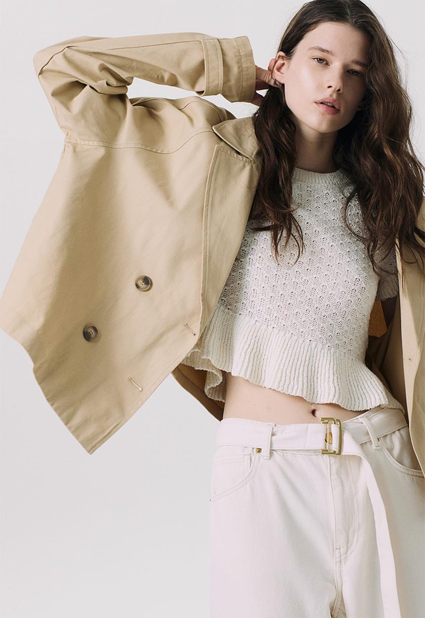 H&M - Short trench coat - beige