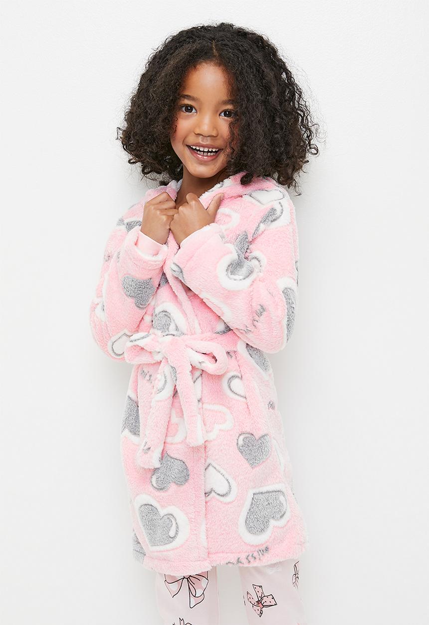 Pop Candy - Hooded gown-pink & grey