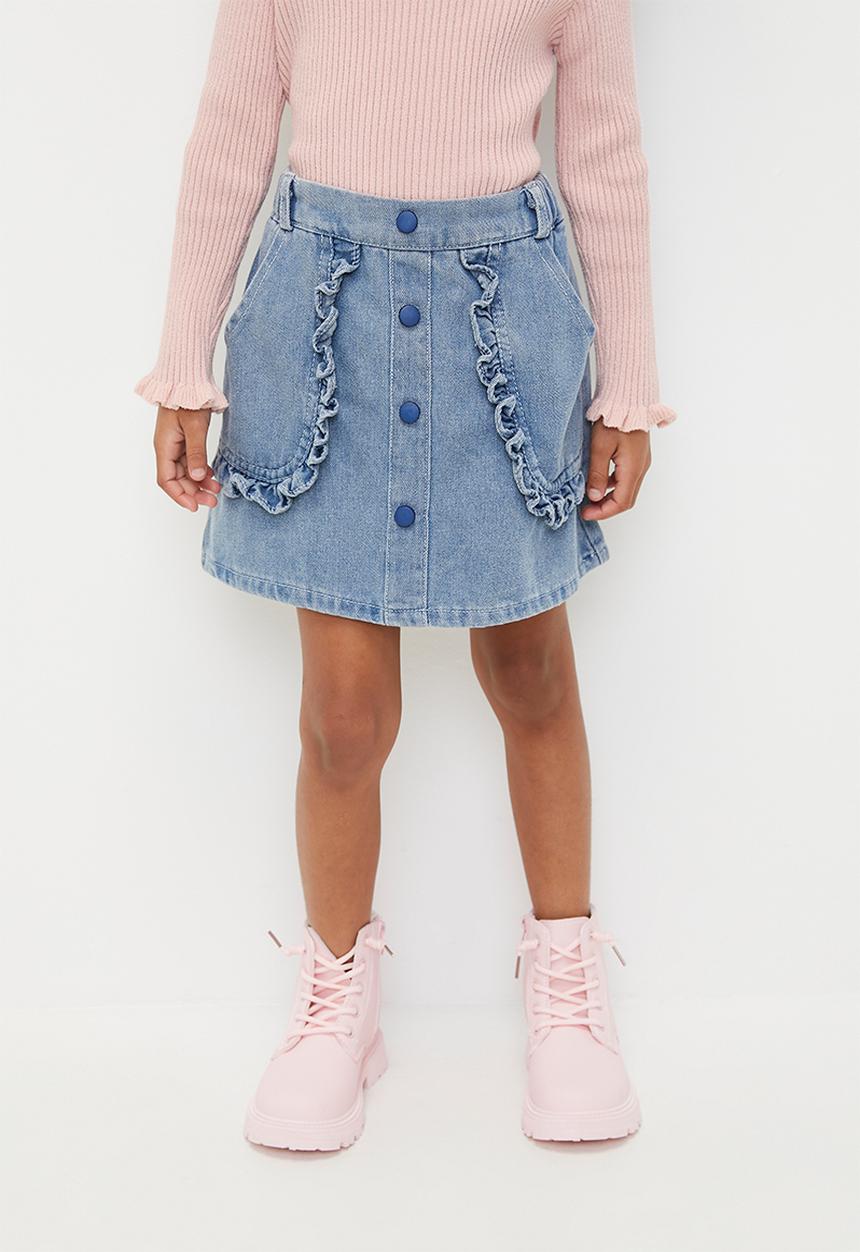 Pop Candy - Denim mini skirt - stonewash
