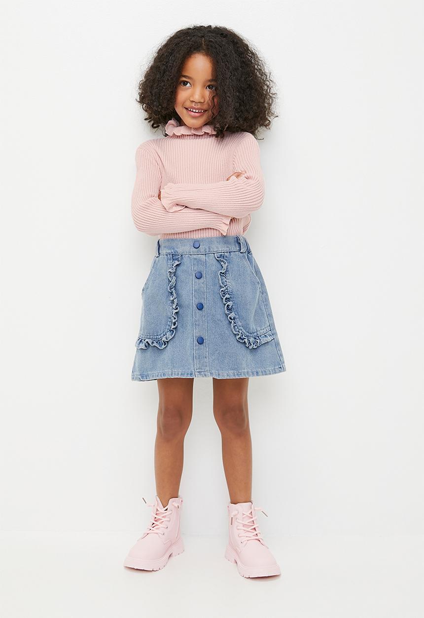 Pop Candy - Denim mini skirt - stonewash
