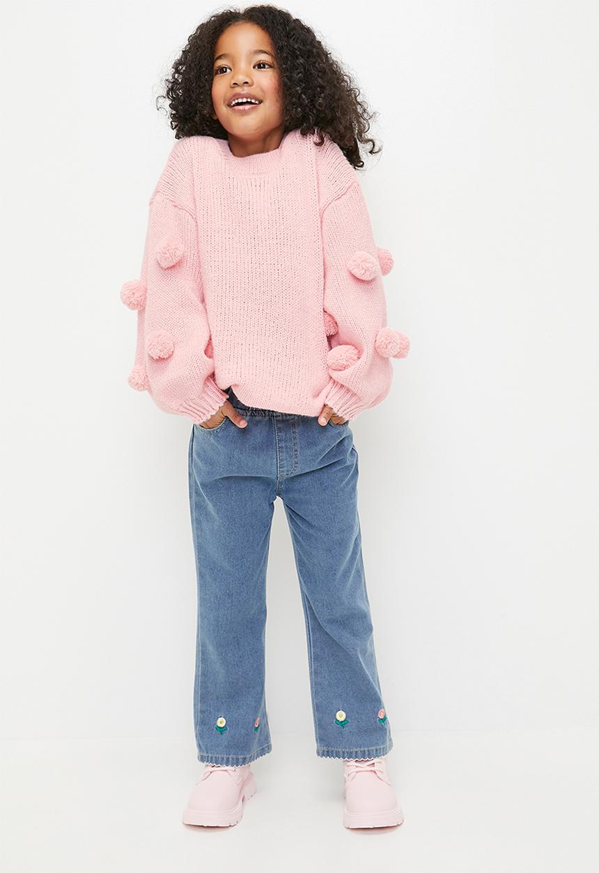 Pop Candy - Pom pom knit jersey - pink