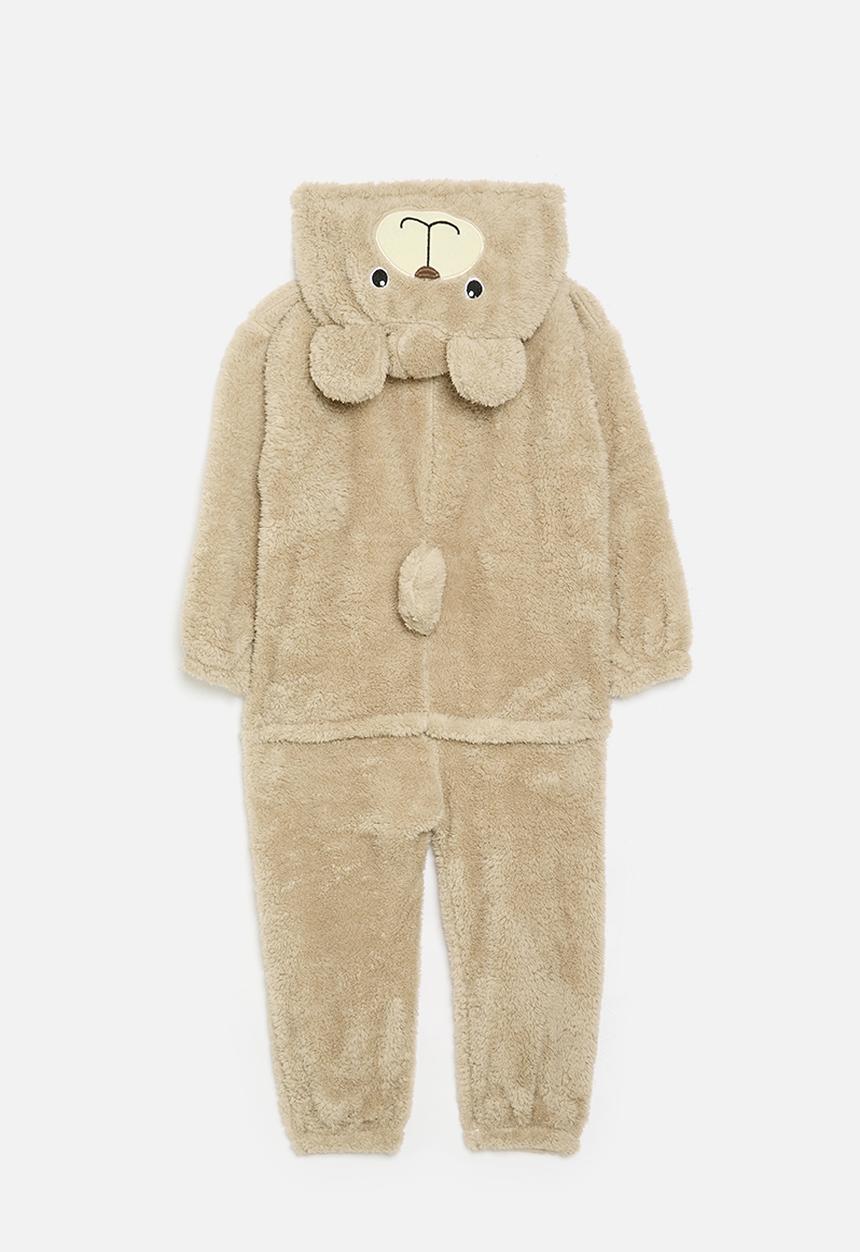 Pop Candy - Hooded onesie-brown