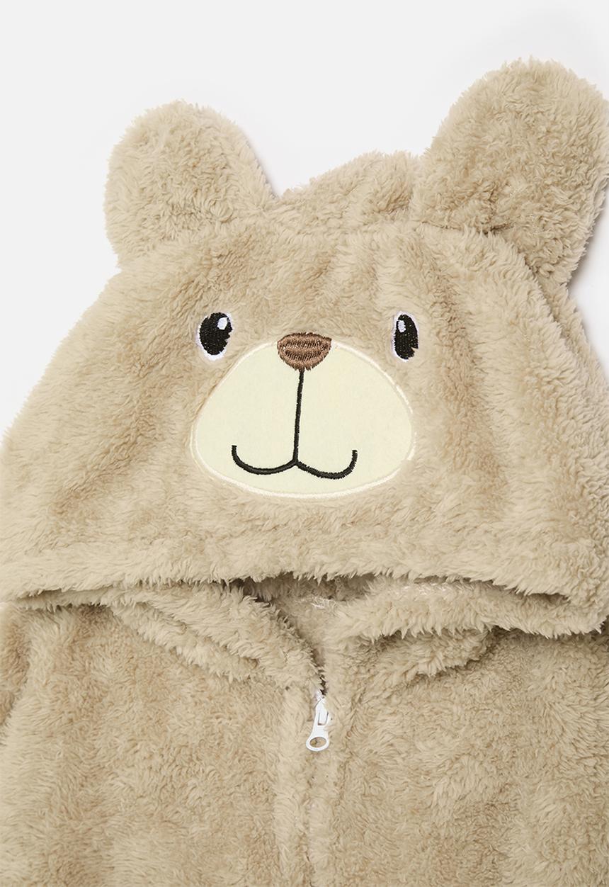 Pop Candy - Hooded onesie-brown