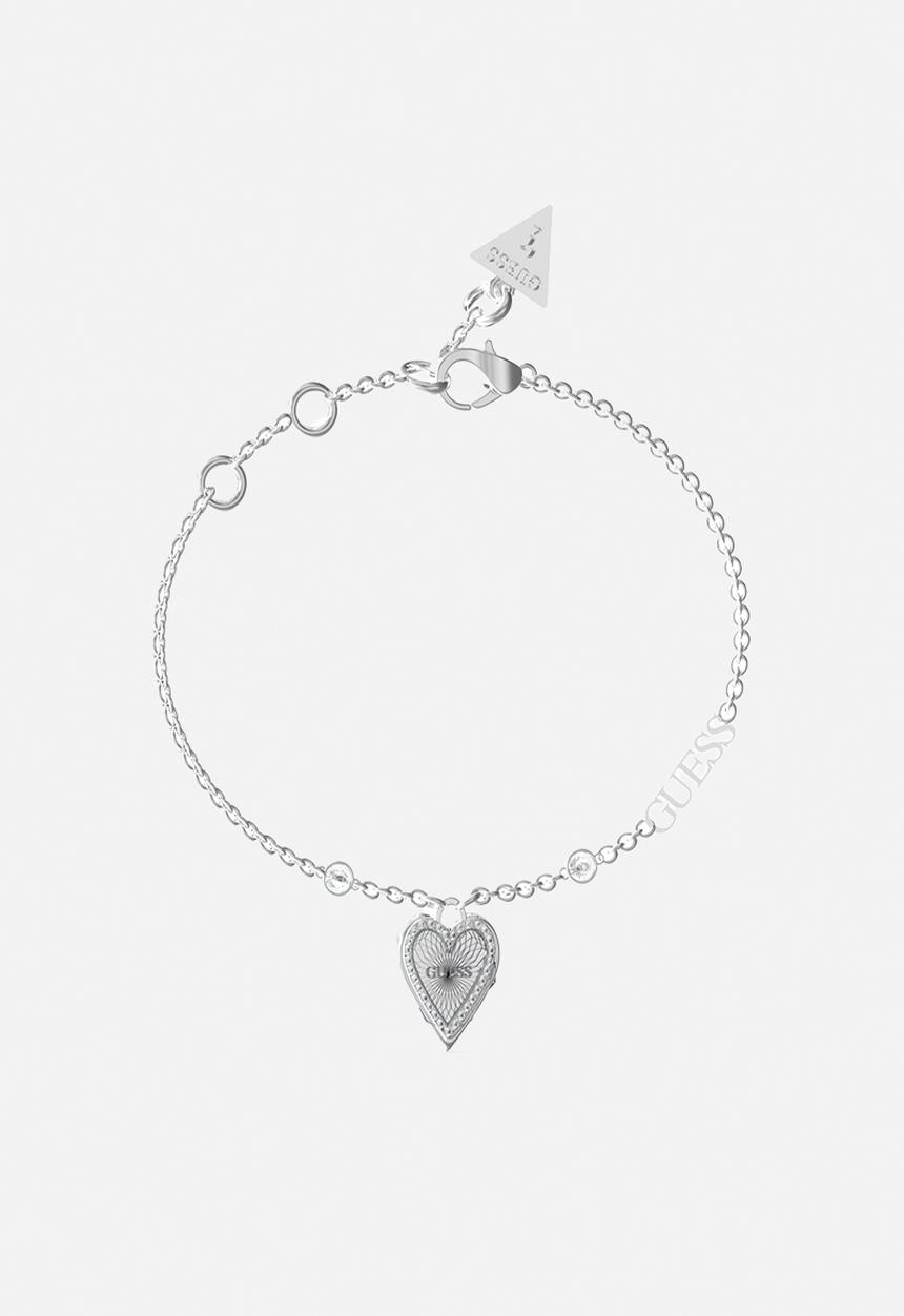 GUESS - Love me tender single heart bracelet - silver