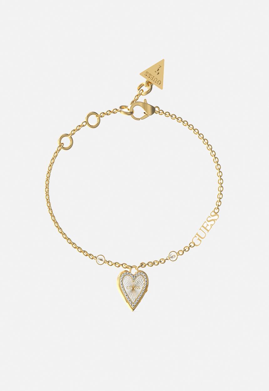 GUESS - Love me tender single heart bracelet - silver/gold