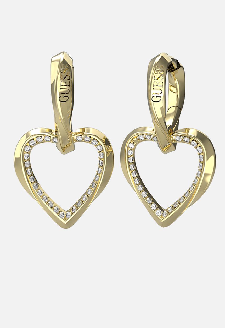 GUESS - Mon amour mon amour two hearts earrings - gold