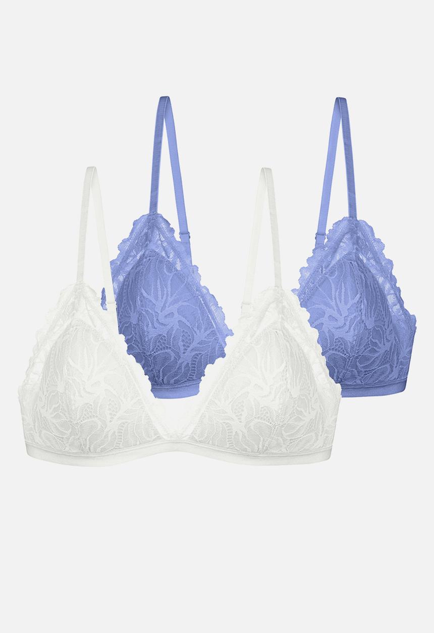 DORINA - Plus 2 pack trisha bralette - ivory/lilac
