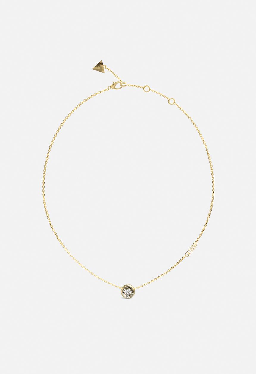 GUESS - Unique solitaire solitaire necklace- gold