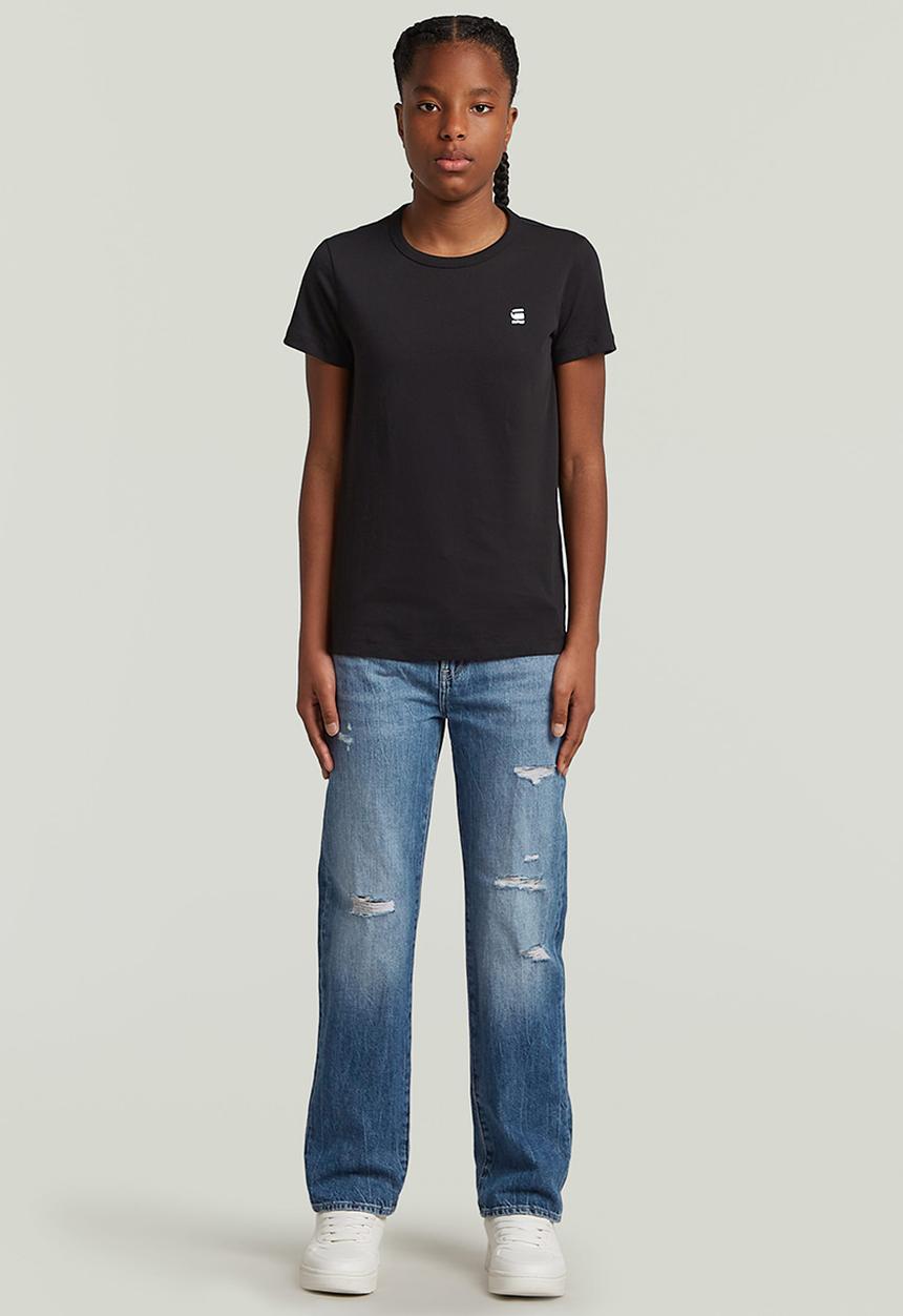 G-STAR - T-shirt s\s slim 2 pk - black