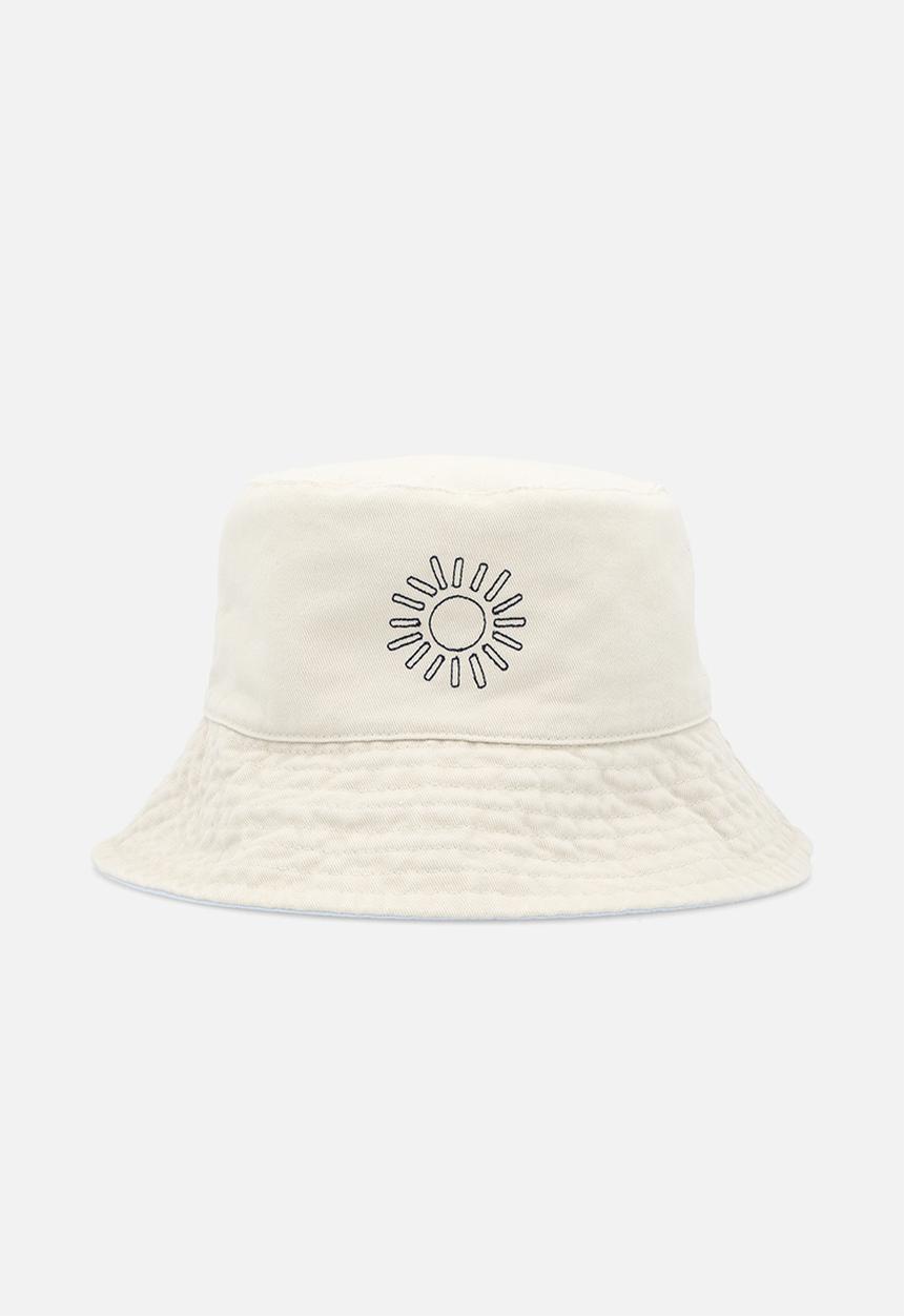 Cotton On - Kids reversible bucket hat - rainy day/sun motif
