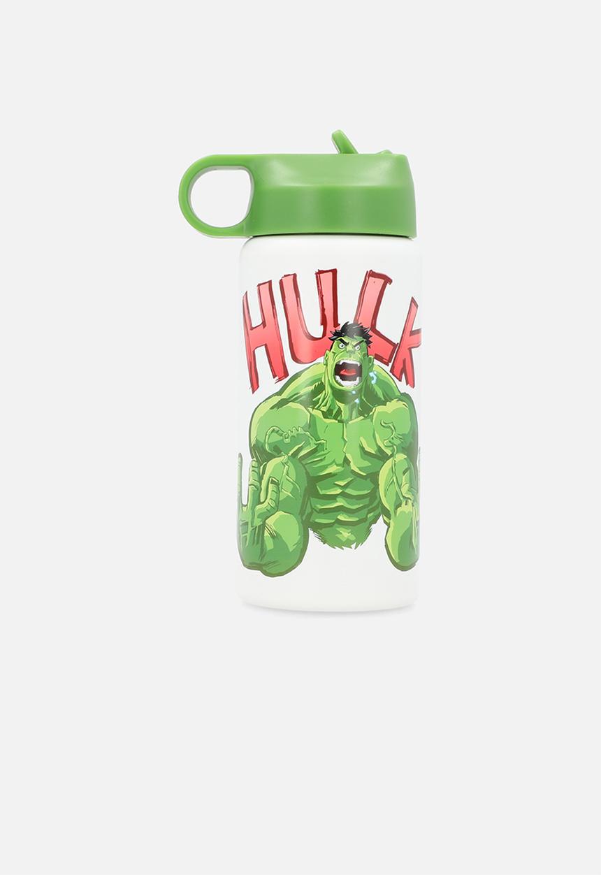 Cotton On - Kids Metal Drink Bottle - Lcn Mar Hulk/White