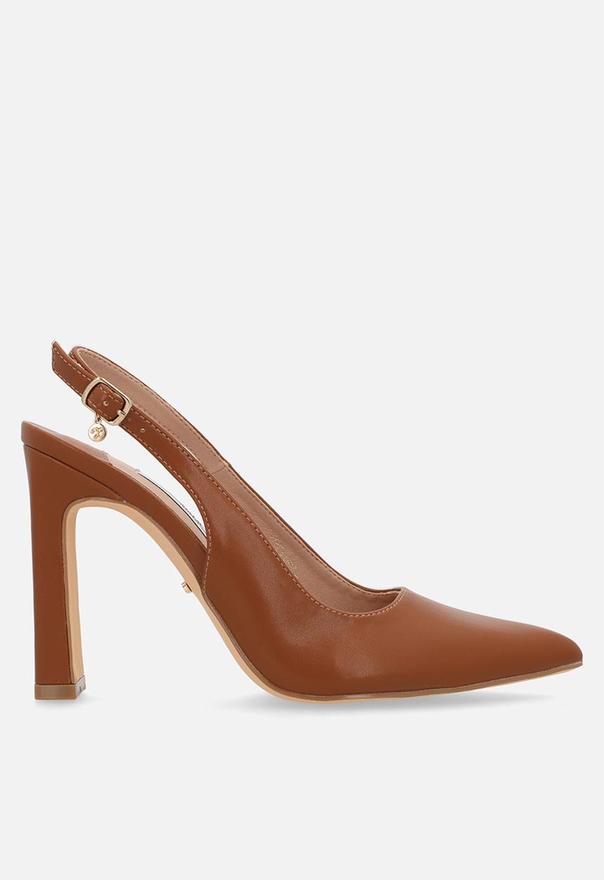 Miss Black - Nala 1 slingback block heel - tan