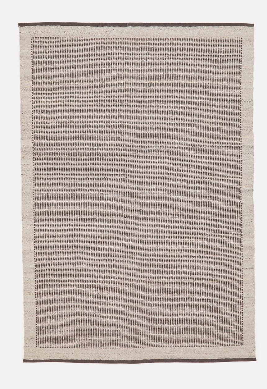 Sixth Floor - Handwoven Wool Pet Rug- Beige Brown
