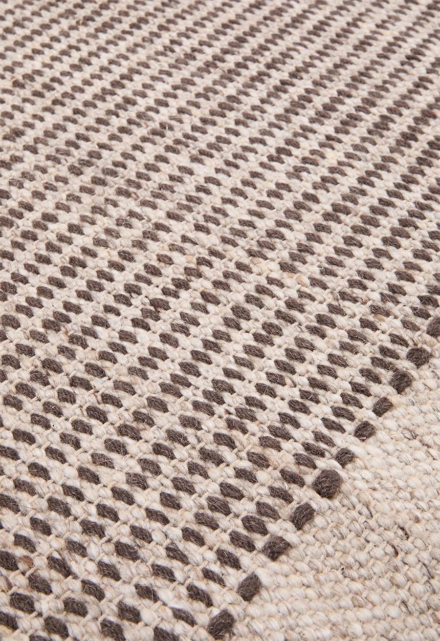 Sixth Floor - Handwoven Wool Pet Rug- Beige Brown
