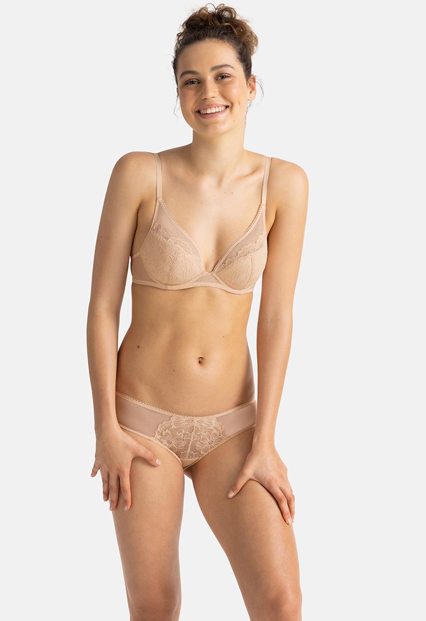 DORINA - Melanie 2pack plunge bra - beige/grey