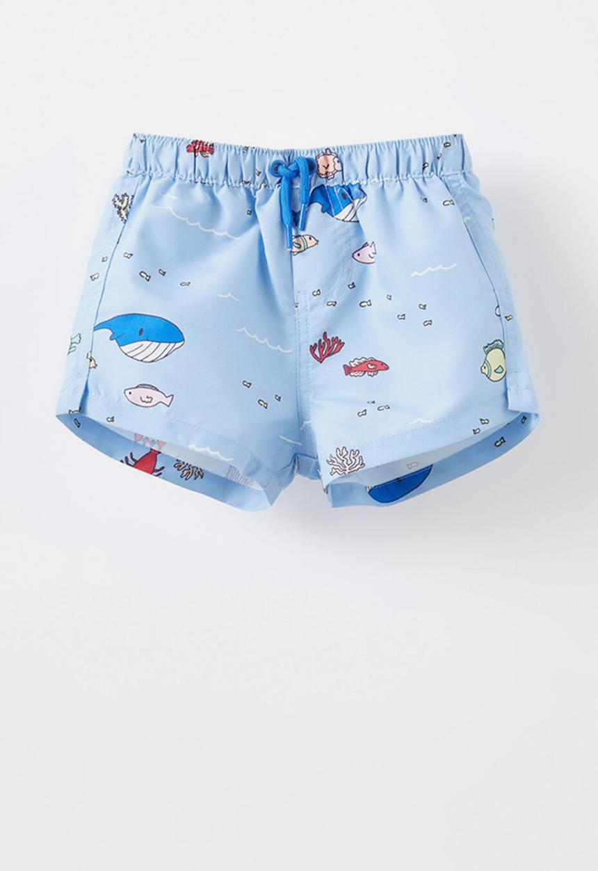 Cotton On - Bailey swim short - dawn blue/sea creatures
