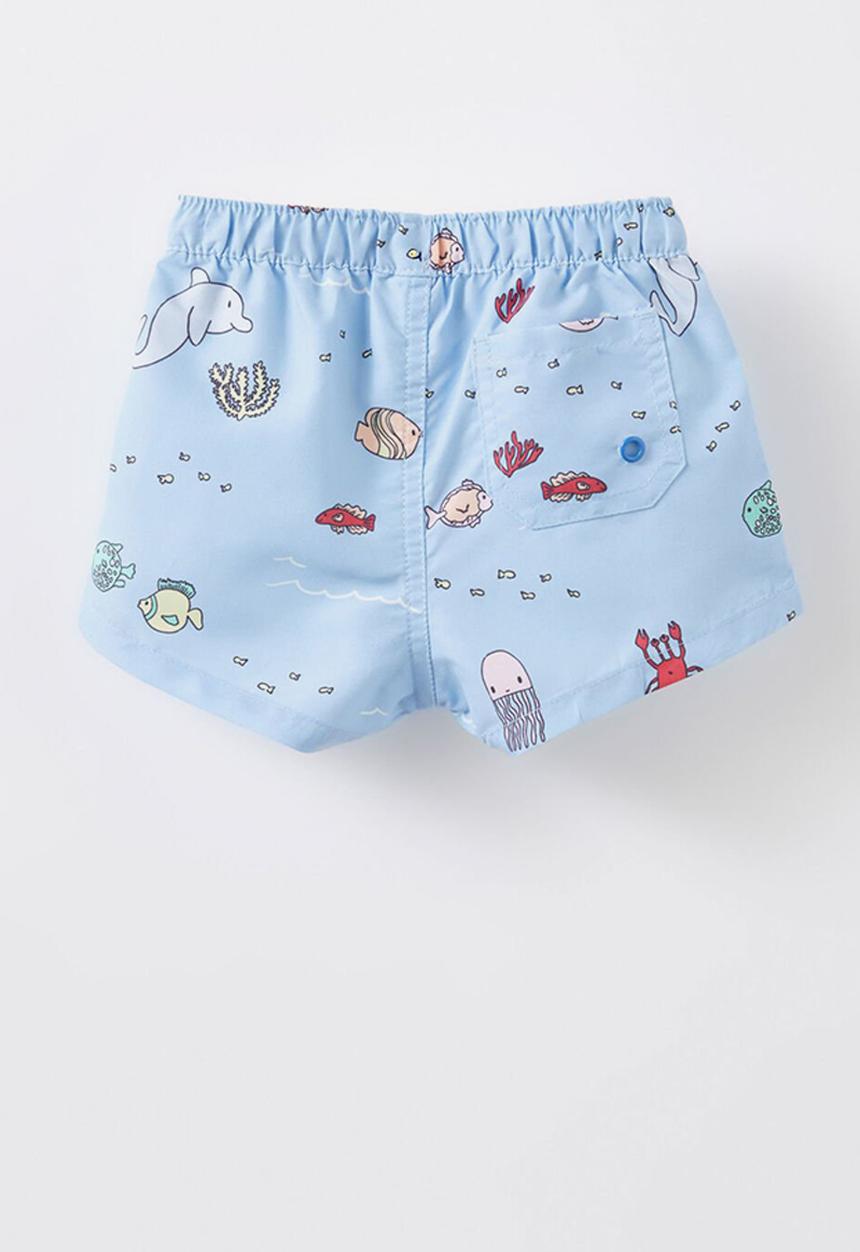 Cotton On - Bailey swim short - dawn blue/sea creatures