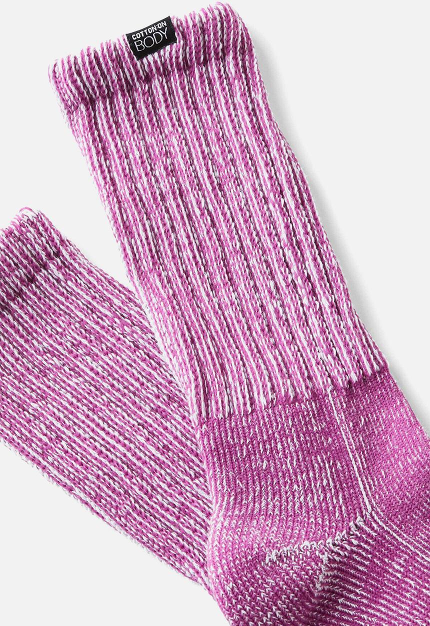 Cotton On - Body Hiking Sock - Red Violet