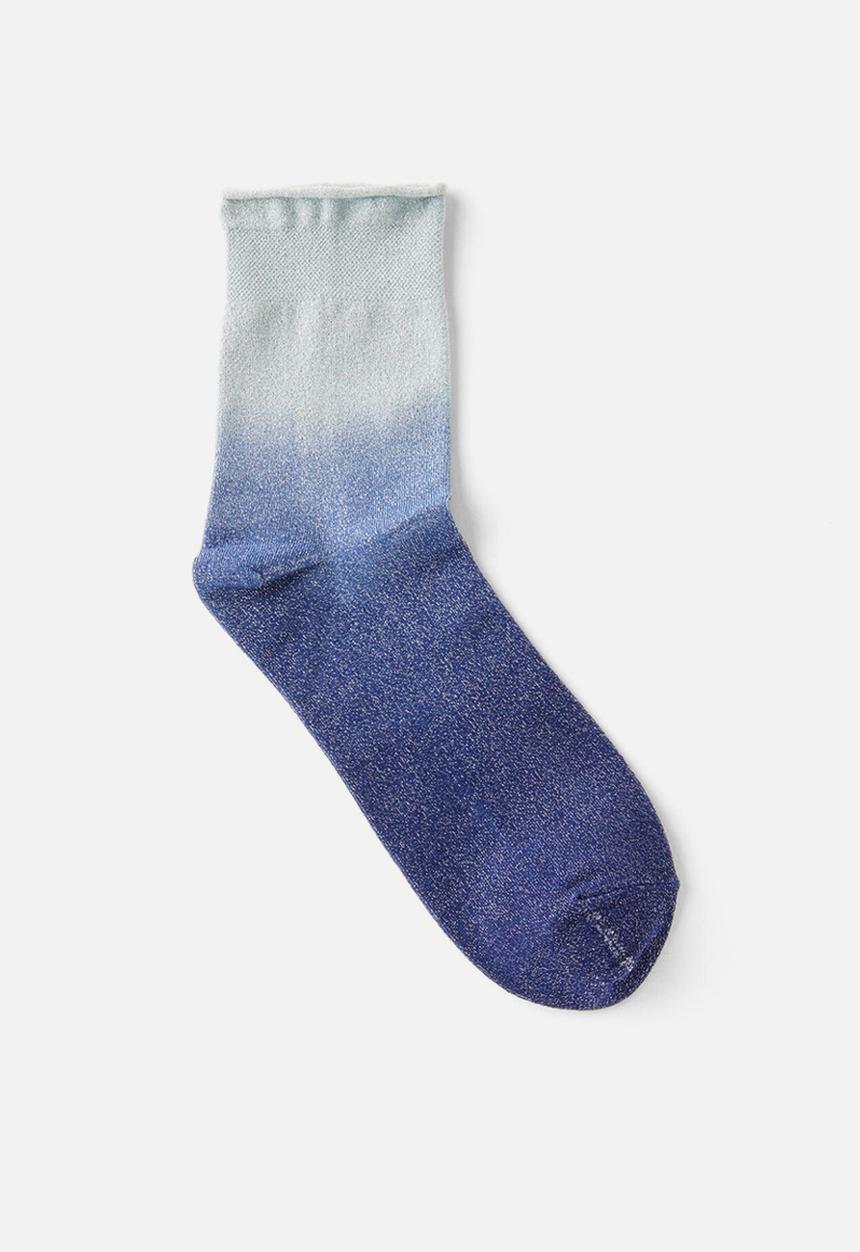 Rubi - Sparkle Mid Crew Sock - Blue Ombre