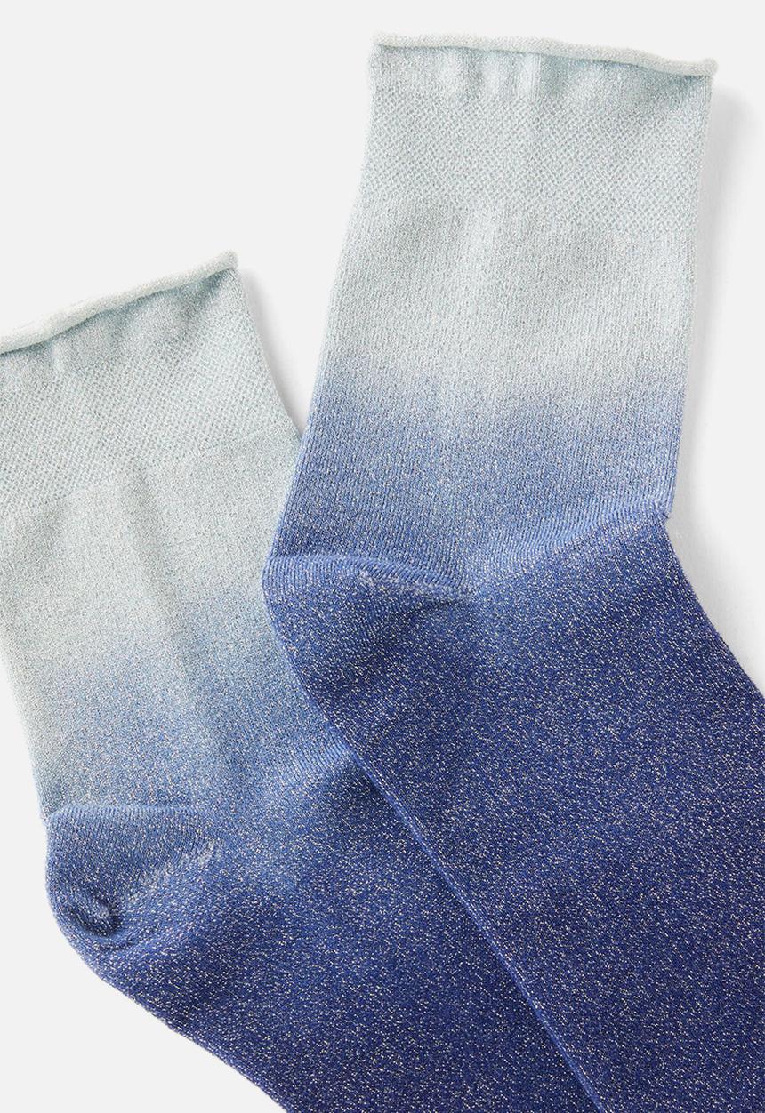 Rubi - Sparkle Mid Crew Sock - Blue Ombre
