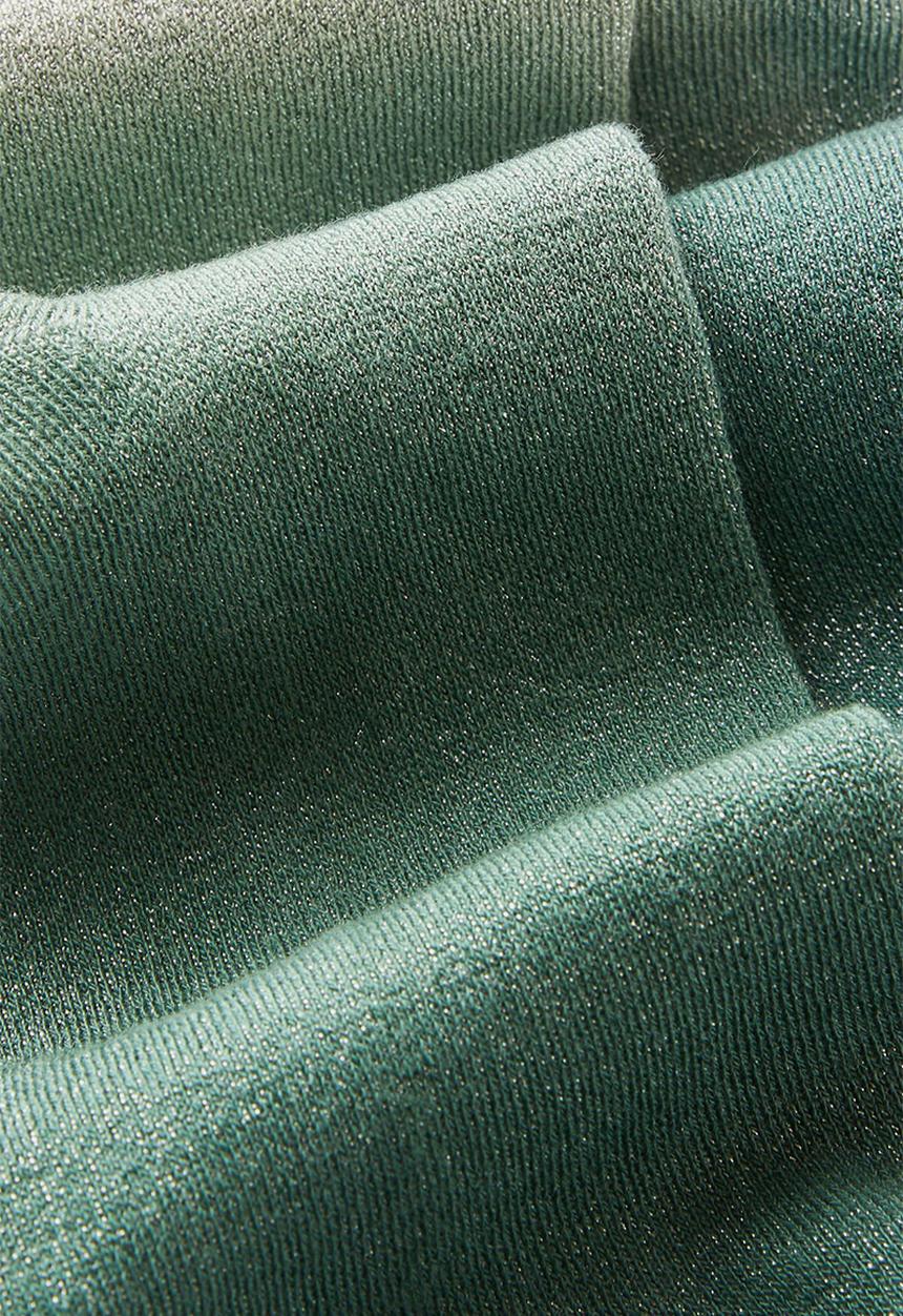 Rubi - Sparkle Mid Crew Sock - Green Ombre