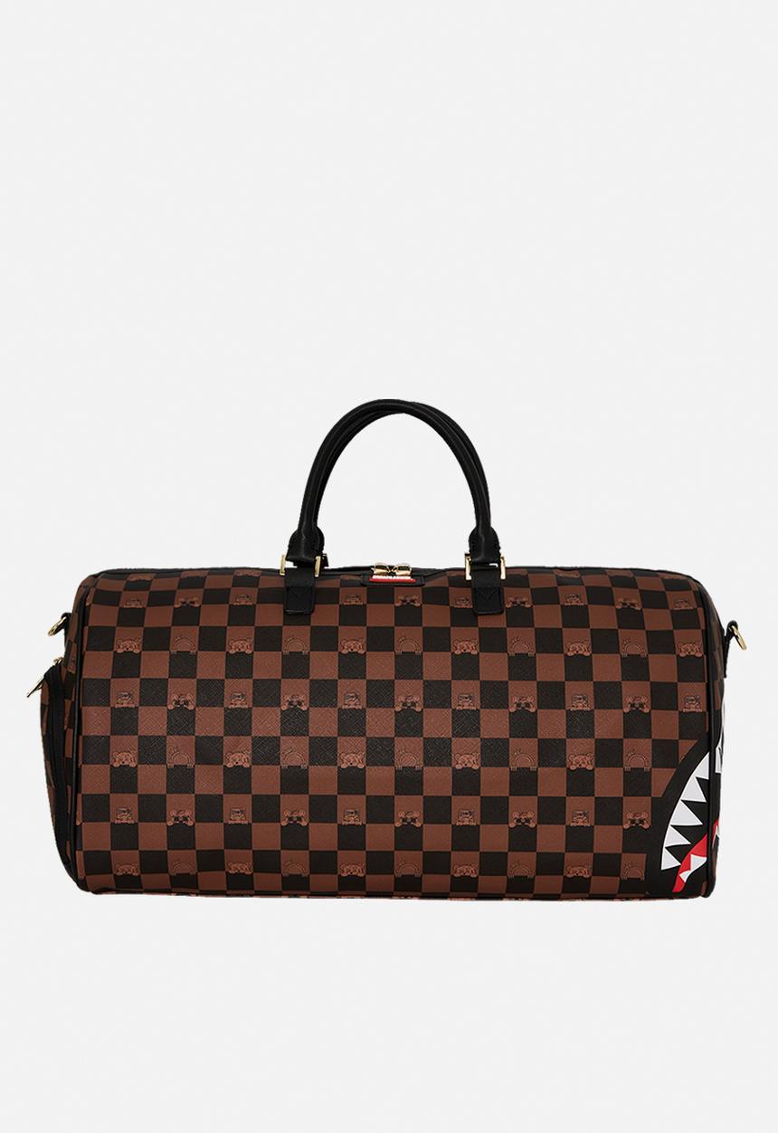 Sprayground - Peeking character check emperor duffle bag - brown