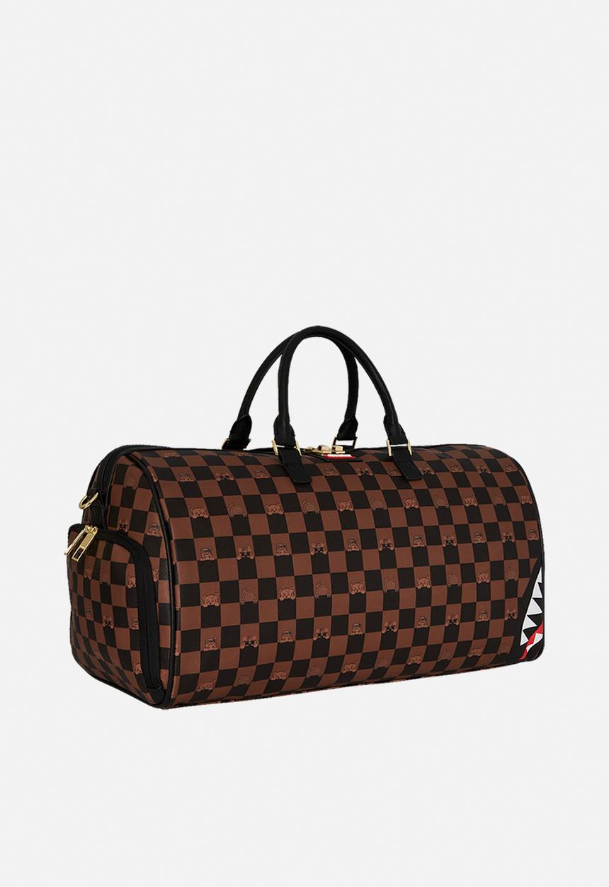 Sprayground - Peeking character check emperor duffle bag - brown