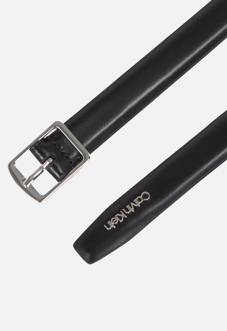 Calvin Klein - Slim square buckle belt 2.0- ck black