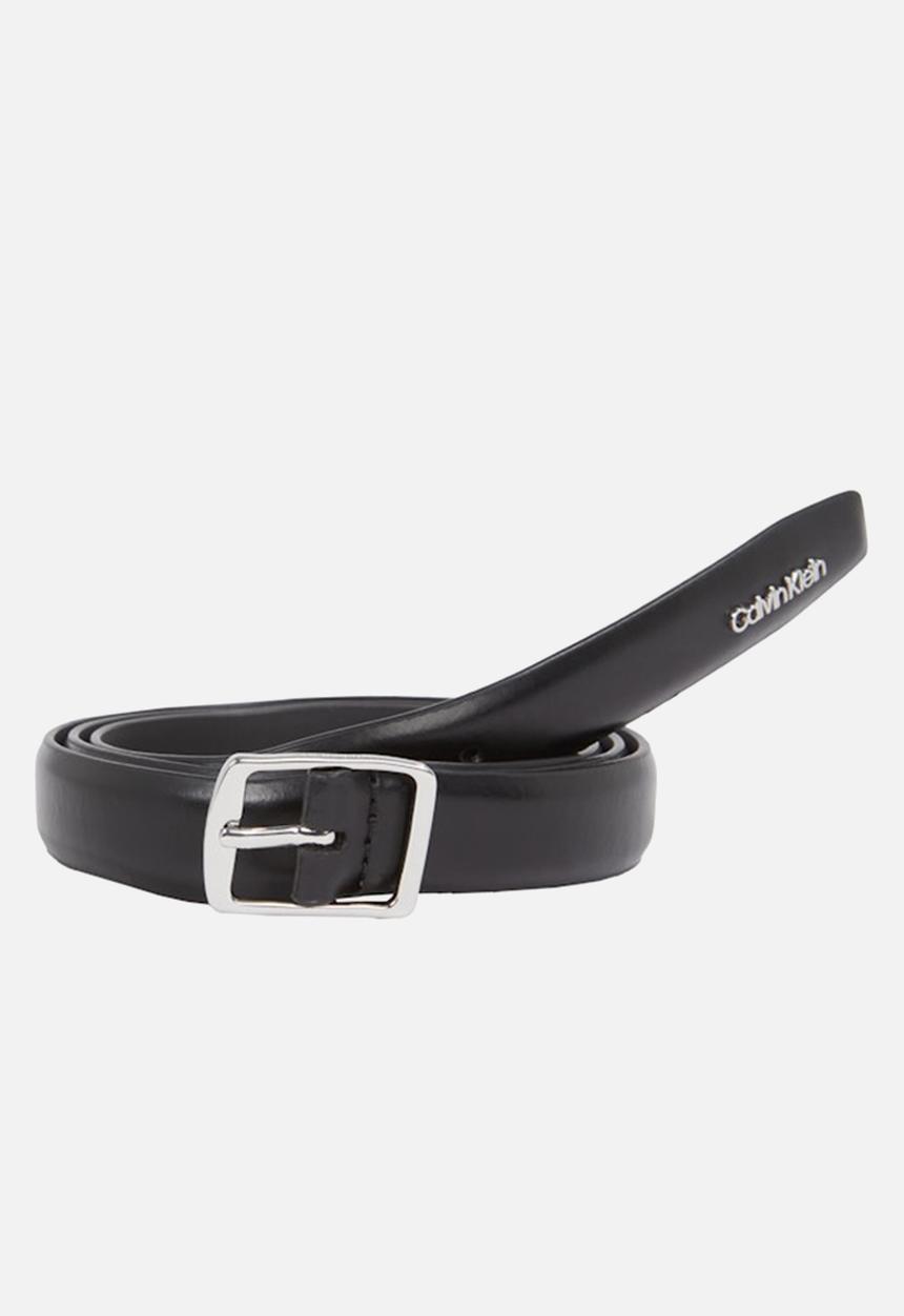 Calvin Klein - Slim square buckle belt 2.0- ck black