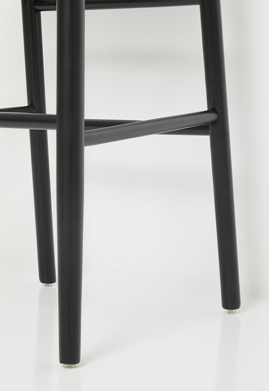 Sixth Floor - Harmony solid wood bar stool - black